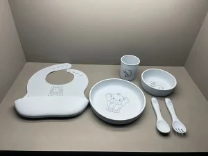 Silicone Feeding Set Blue
