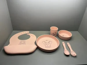 Silicone Feeding Set  Pink